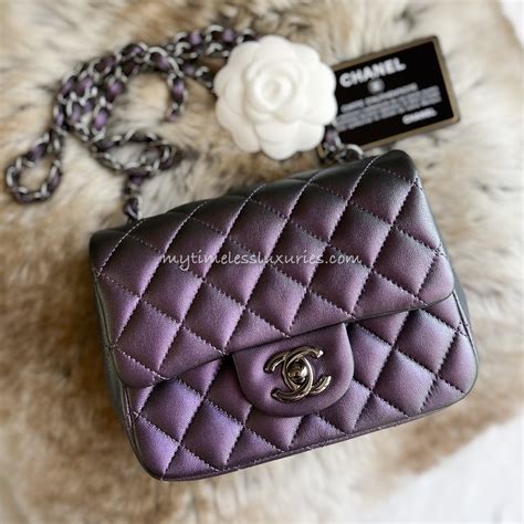 chanel iridescent purple mini